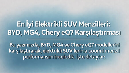 En İyi Elektrikli SUV Menzilleri: BYD, MG4, Chery eQ7 Karşılaştırması
